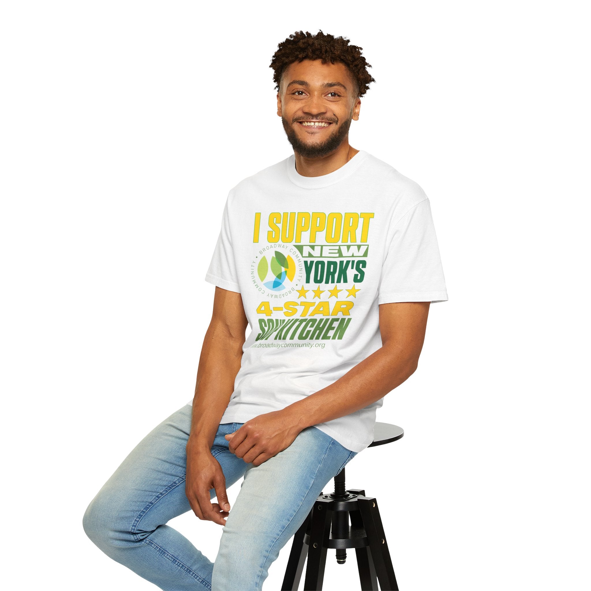 4-Star Soup Kitchen White T-Shirt - Broadway Community Collection